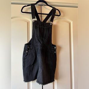 Black overall dress